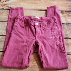 Levi's 710 skinny pink denim jeans sz 12 girl's